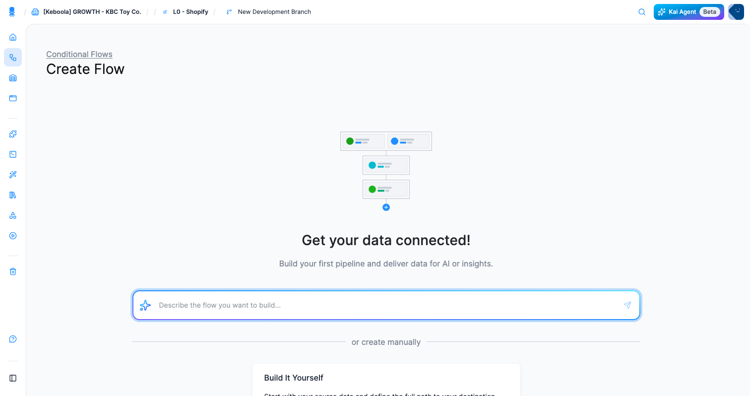 Screenshot - Create a flow