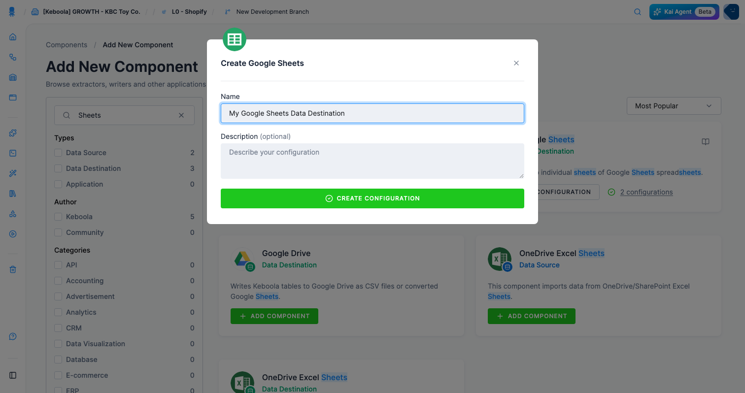 Screenshot - Connect to my data